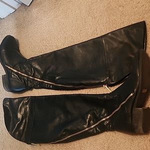 Black over the knee boots